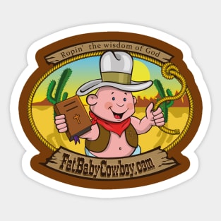 Fat Baby Cowboy Logo Sticker